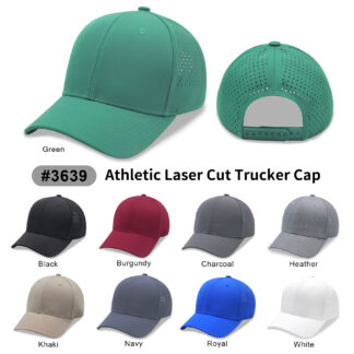 6 Panels Laser Cut Mesh Quick Dry Golf Trucker Cap(3639)