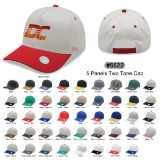 5 Panels 2Tone Snapback Cap(6522)
