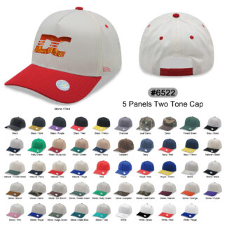 5 Panels 2Tone Snapback Cap(6522)