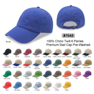6 Panel Relaxed Golf Hat Dad Cap (7648)