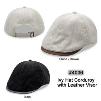 Ivy Hat - Corduroy/PU Leather (4006)