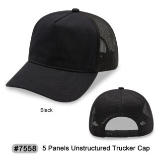 5 Panel Unstructured Trucker Cap (7558)