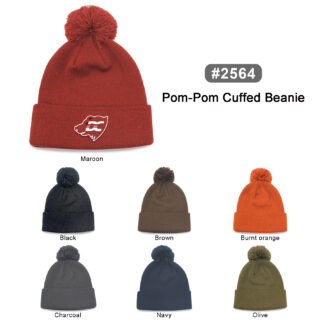 Pom-Pom Cuffed Beanie (2564)