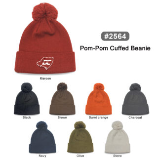 Pom-Pom Cuffed Beanie (2564)
