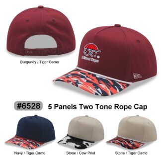 5 Panel Two Tone Rope Cap(6528)